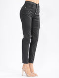 omen’s High-Waist Faux Leather Pants｜Slim Fit Bodycon Trousers｜Chic Stretchy Long Pants for Party & Daily Wear