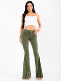 High Waist Corduroy Flare Pants for Women – Vintage Slim Fit Stretch Bell Bottoms