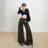 Women’s High-Waist Camo Wide-Leg Pants – Street Style Loose Fit Casual Trousers, Trendy Urban Autumn/Winter Look